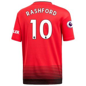 10-Marcus Rashford Manchester United 2018-19 Home Player Jersey – Red