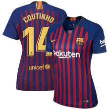Load image into Gallery viewer, 14-Philippe Coutinho Barcelona Women's 2018-19 Home Stadium Player Jersey – Blue