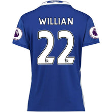 Load image into Gallery viewer, 22-Willian Borges da Silva Chelsea Women's 2016-2017 Home Player Jersey - Blue