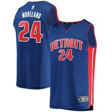 Load image into Gallery viewer, 24-Eric Moreland Detroit Pistons Jersey - Icon Edition – Blue