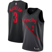 Load image into Gallery viewer, 3-C.J. McCollum Portland Trail Blazers 2018-19 Swingman Jersey – City Edition – Black