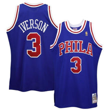 Load image into Gallery viewer, 3- Philadelphia 76ers  Allen Iverson '96-'97 Hardwood Classics 50 Year Anniversary Throwback Premium Jersey