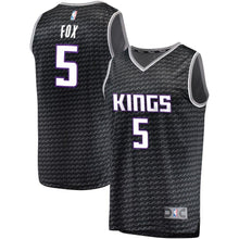 Load image into Gallery viewer, 5-De'Aaron Fox Sacramento Kings Jersey Black - Statement Edition