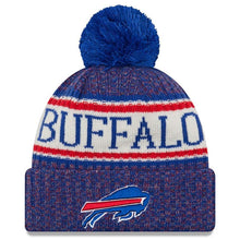 Load image into Gallery viewer, Buffalo Bills New Era 2019 Cold Weather Knit Hat – Royal