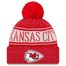 Load image into Gallery viewer, Kansas City Chiefs New Era 2019 Cold Weather Knit Hat – Red