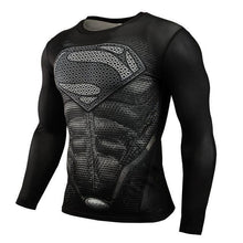 Load image into Gallery viewer, Long Sleeve Crossfit 3D Superman Punisher T Shirt
