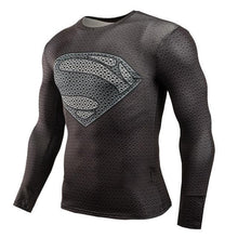 Load image into Gallery viewer, Long Sleeve Crossfit 3D Superman Punisher T Shirt