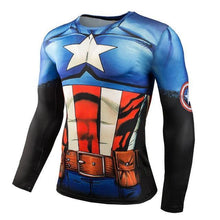 Load image into Gallery viewer, Long Sleeve Crossfit 3D Superman Punisher T Shirt