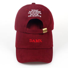 Load image into Gallery viewer, wine red kendrick lamar damn cap unstructured dad hat
