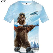 Load image into Gallery viewer, Russia T-shirt Bear Shirts War Tshirt Military Clothes Gun Tees