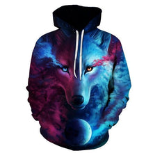 Load image into Gallery viewer, Where Light And Dark Meet by JoJoesart Wolf 3D Hoodies Sweatshirts