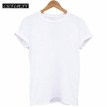Load image into Gallery viewer, Summer Tee Shirt Women Solid Color Casual