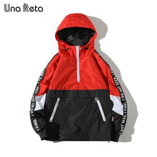 Load image into Gallery viewer, Una Reta Hooded Jackets Men 2019 New Patchwork Color