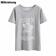 Load image into Gallery viewer, DON'T TOUGH ME Cactus T shirt Women