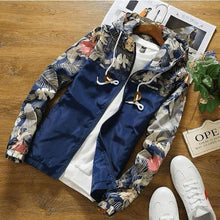 Load image into Gallery viewer, Floral Bomber Jacket Men Hip Hop Slim Fit