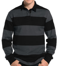 Load image into Gallery viewer, Mens Premium Long Sleeve Rugby Polo Shirt