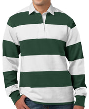Load image into Gallery viewer, Mens Premium Long Sleeve Rugby Polo Shirt