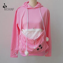 Load image into Gallery viewer, Cat Lovers Hoodie Kangaroo Dog Pet Paw Pullovers Cuddle Pouch Sweatshirt