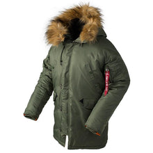 Load image into Gallery viewer, 2019 Winter N3B puffer jacket men long canada coat military