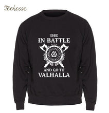 Load image into Gallery viewer, Odin Vikings Sweatshirt Men Die In Battle And Go To Valhalla Hoodie