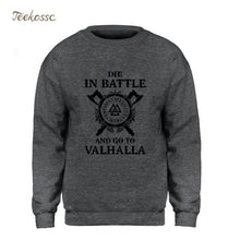 Load image into Gallery viewer, Odin Vikings Sweatshirt Men Die In Battle And Go To Valhalla Hoodie