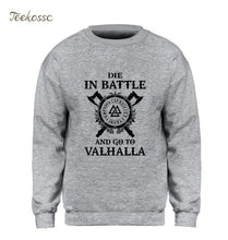Load image into Gallery viewer, Odin Vikings Sweatshirt Men Die In Battle And Go To Valhalla Hoodie