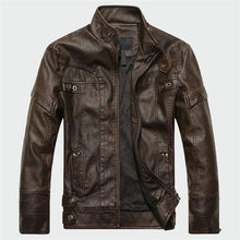 Load image into Gallery viewer, Mens Leather Jackets High Quality Classic Motorcycle Bike