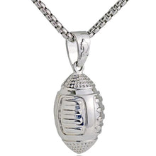 Load image into Gallery viewer, 3D Rugby Pendant Charm Necklace Stainless Steel Chain