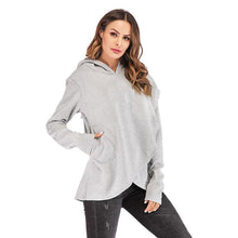 Load image into Gallery viewer, Women Letter Embroidered Pocket Hoodie