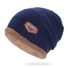 Load image into Gallery viewer, Gray Double-Layer Acrylic Velvet Beanie Hat Winter Warm