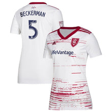 Load image into Gallery viewer, Kyle Beckerman Real Salt Lake Women's 2019 Secondary Player Jersey - White