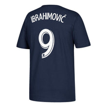 Load image into Gallery viewer, Zlatan Ibrahimovic LA Galaxy Player Name &amp; Number T-Shirt – Navy